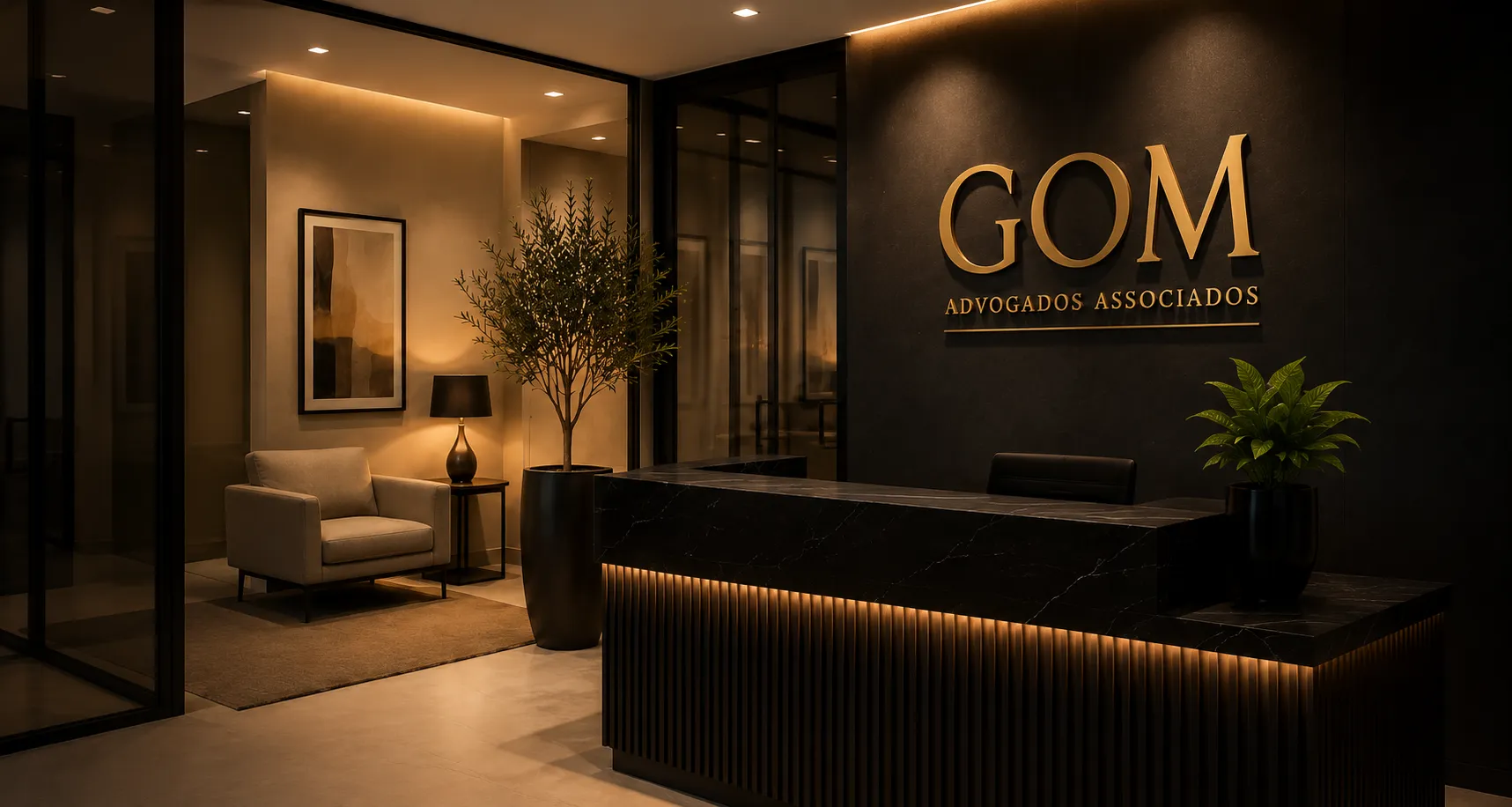 Recepção do escritório GOM Advogados Associados